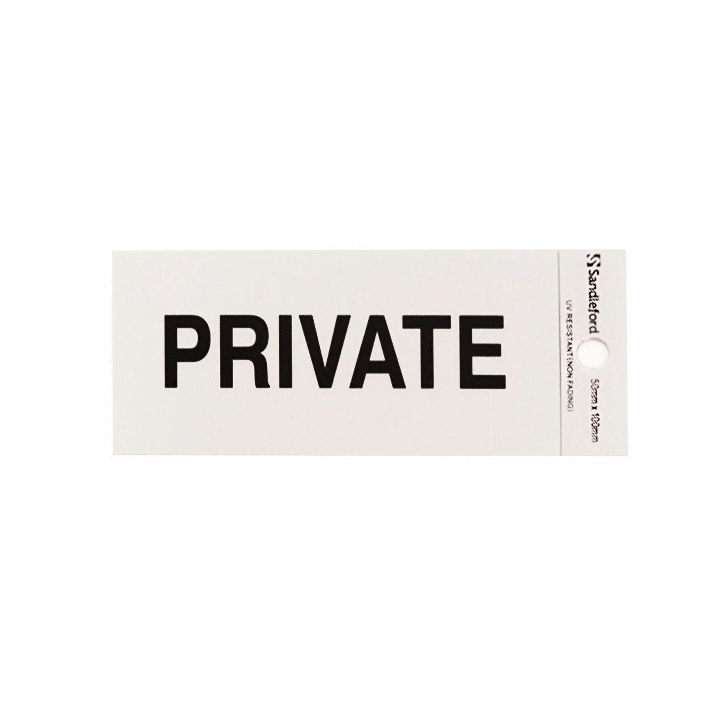 Sandleford Private Self Adhesive Sign - 100 x 50mm
