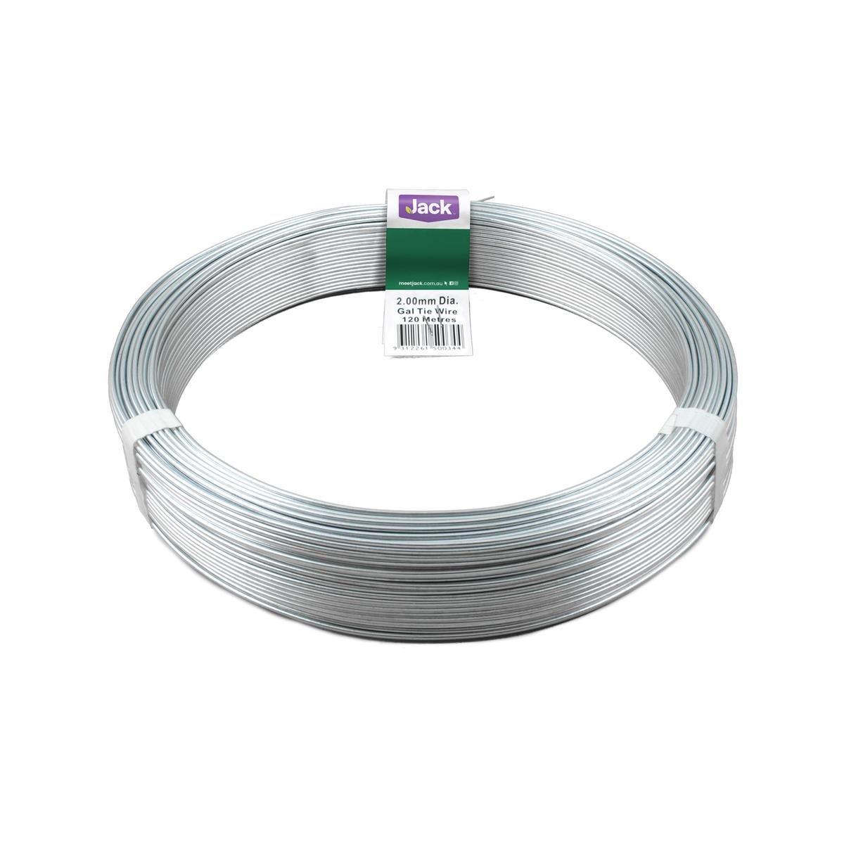 Jack Tie Wire - 2mm x 120m - Galvanised - Soft and Easy to Use - 3kg