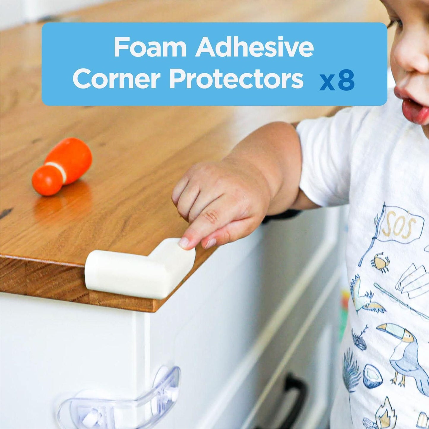 Perma Child Safety Foam Corner Protectors - 8 Pack