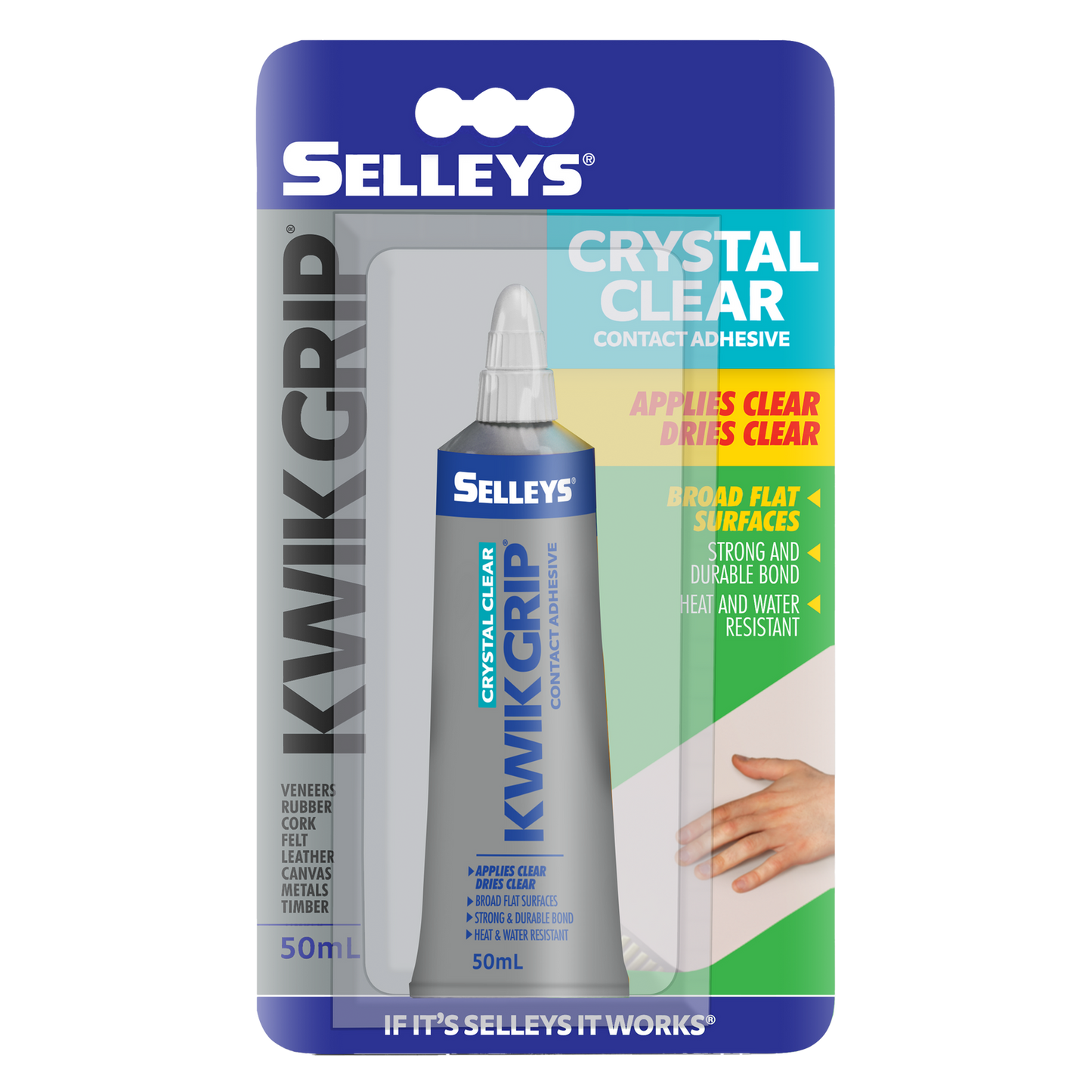 Selleys Kwik Grip Crystal Clear Adhesive - 50ml