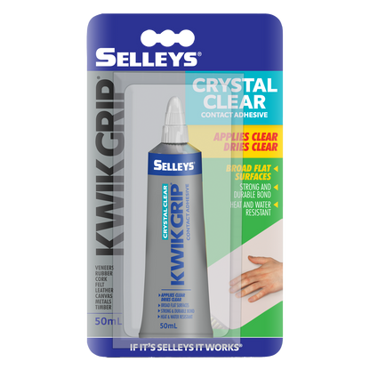 Selleys Kwik Grip Crystal Clear Adhesive - 50ml
