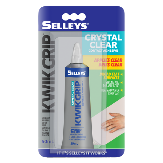 Selleys Kwik Grip Crystal Clear Adhesive - 50ml