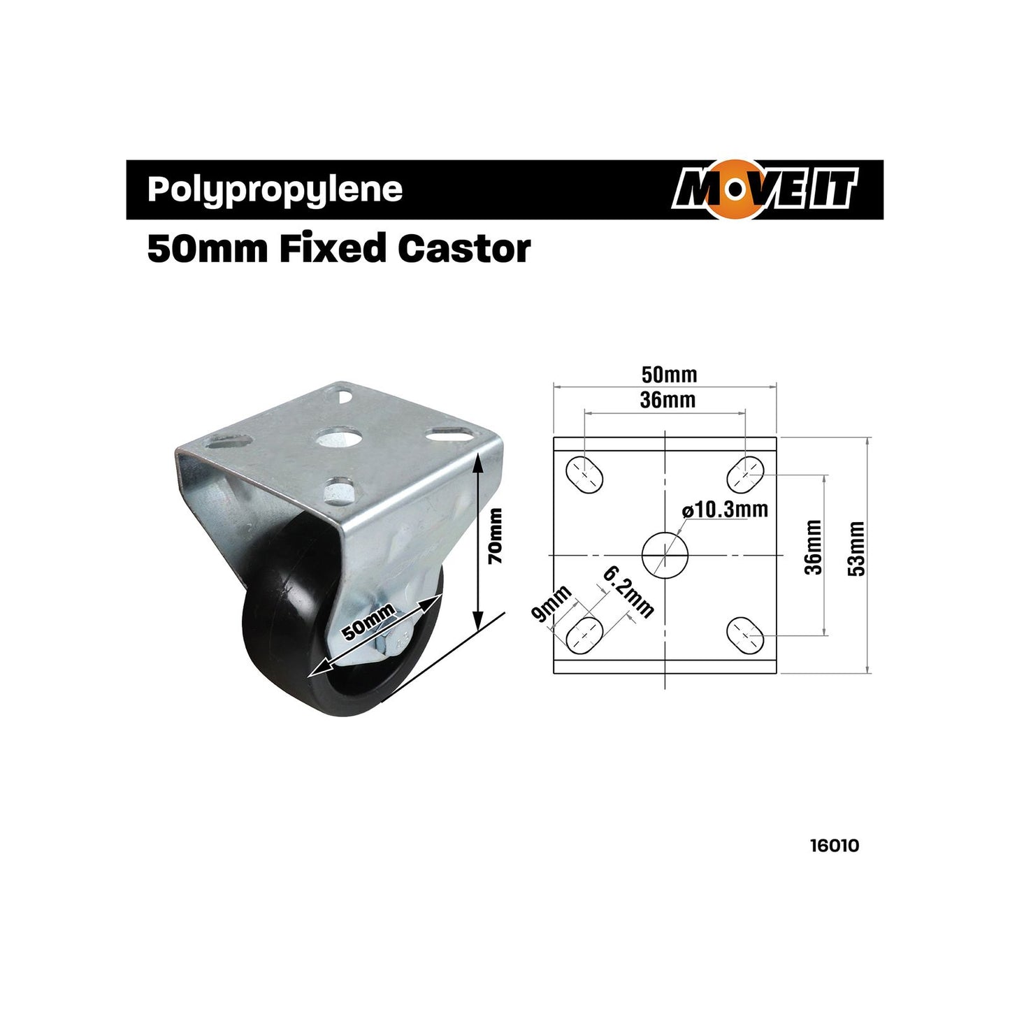 Move It Fixed Castor - 70mm