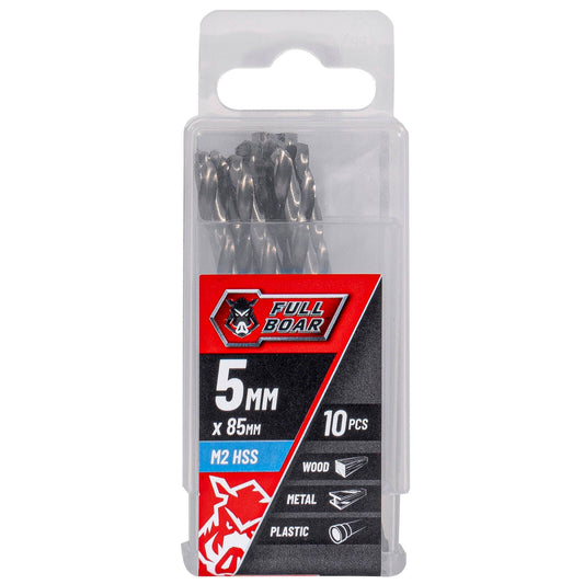 Full Boar HSS Drill Bit - 5mm - 10 Pack