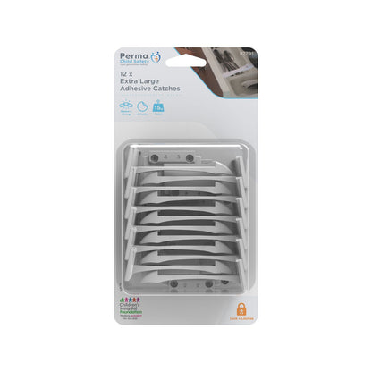 Perma Child Safety Adhesive Catch - Extra Large - 12 Pack