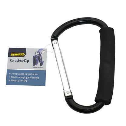 Syneco Aluminium Carabiner Clip - 10 x 16 x 1cm