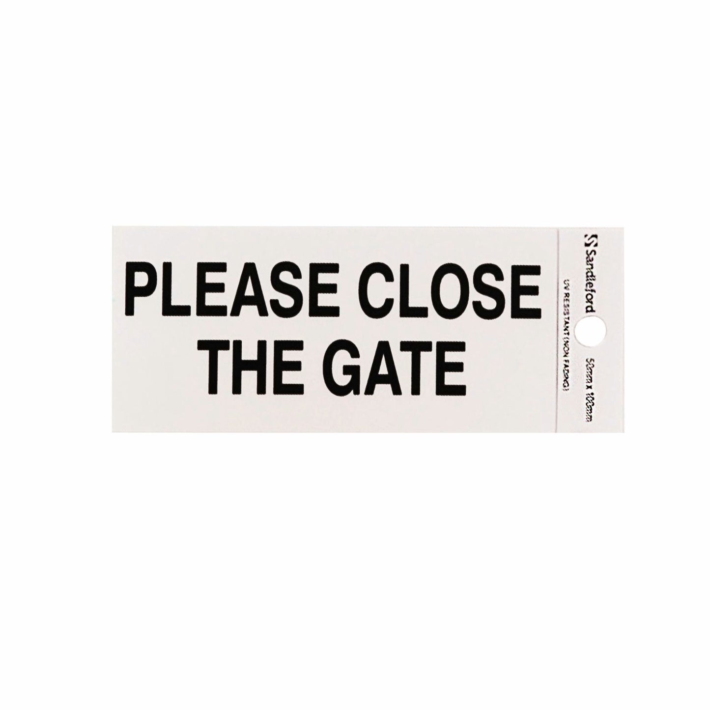 Sandleford Please Close the Gate Self Adhesive Sign - 100 x 50mm