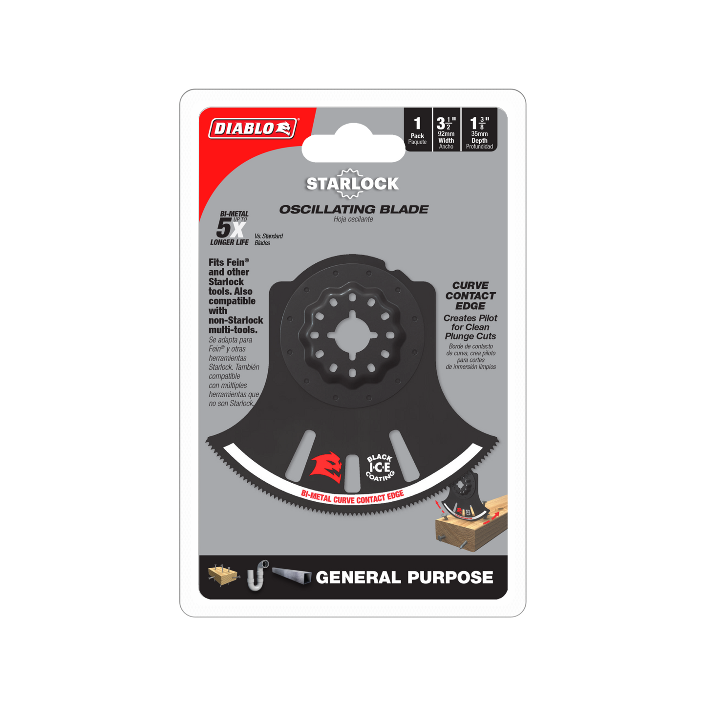Diablo Starlock Bi-Metal Multi Tool Blade - 92mm