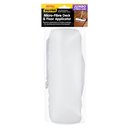 Uni Pro Jumbo Micro Fibre Deck & Floor Applicator Refill Pad - 270mm