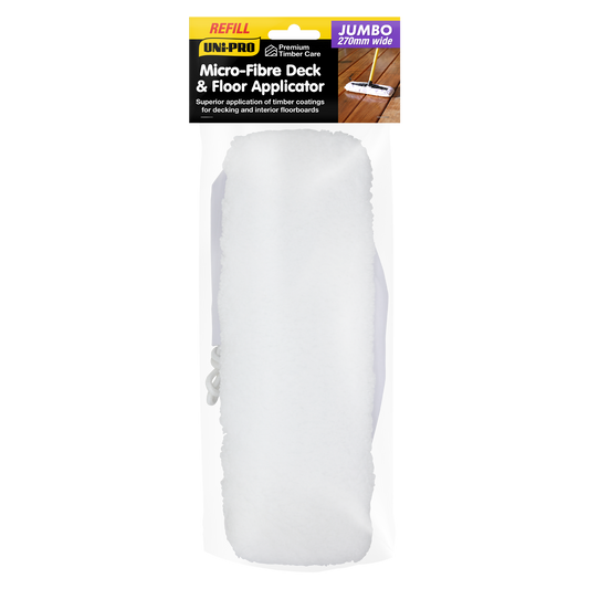 Uni Pro Jumbo Micro Fibre Deck & Floor Applicator Refill Pad - 270mm