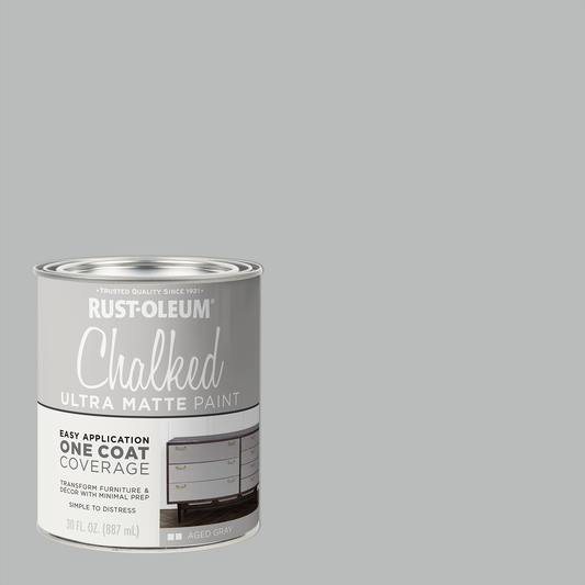 Rust-Oleum Chalked Ultra Matt Paint Aged Grey 887ml