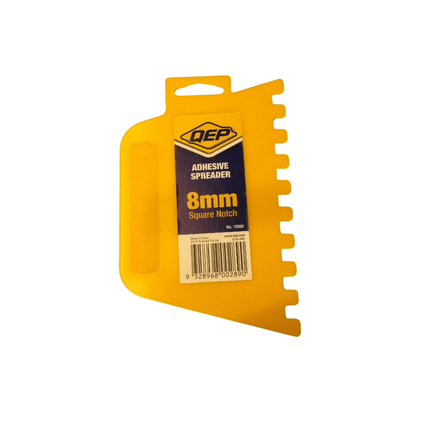 Qep Square Notch Plastic Adhesive Spreader - 8mm - Yellow