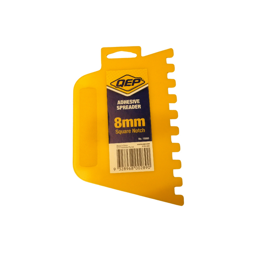 Qep Square Notch Plastic Adhesive Spreader - 8mm - Yellow
