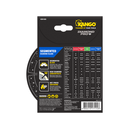 Kango Diamond Saw Blade - 105mm - Segmented - Dry Cutting