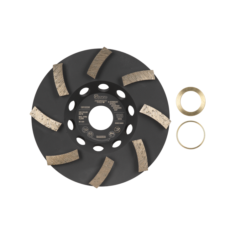 Kango 125mm 8 Segment Spiral Diamond Grinding Cup