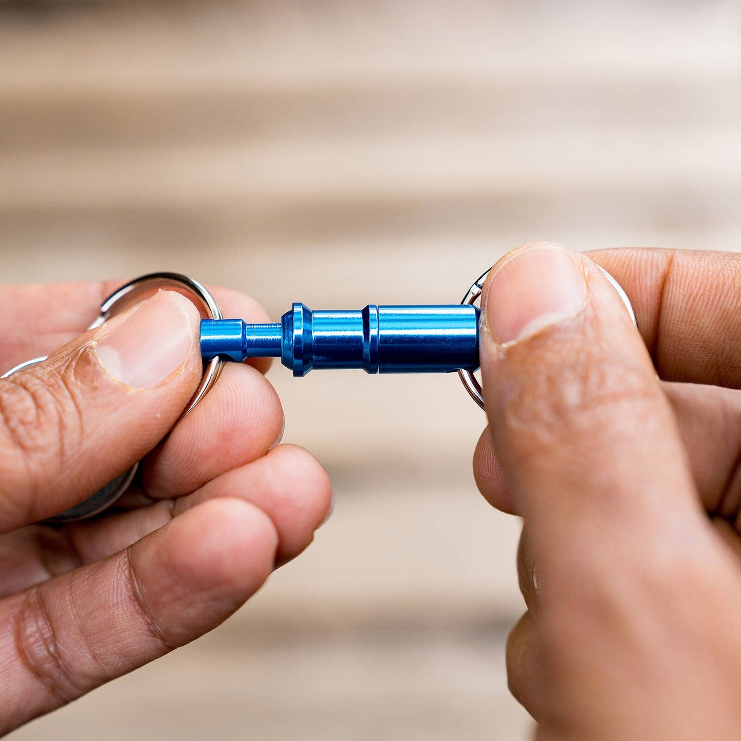 Titanium Aluminium Trigger Release Key Holder - 10 x 39 x 39mm