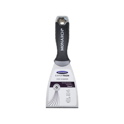 Monarch Expertech Stiff Scraper - 75mm - Stainless Steel - Non-Stick