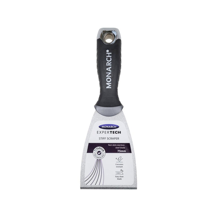 Monarch Expertech Non Stick Stainless Steel Stiff Scraper 75mm