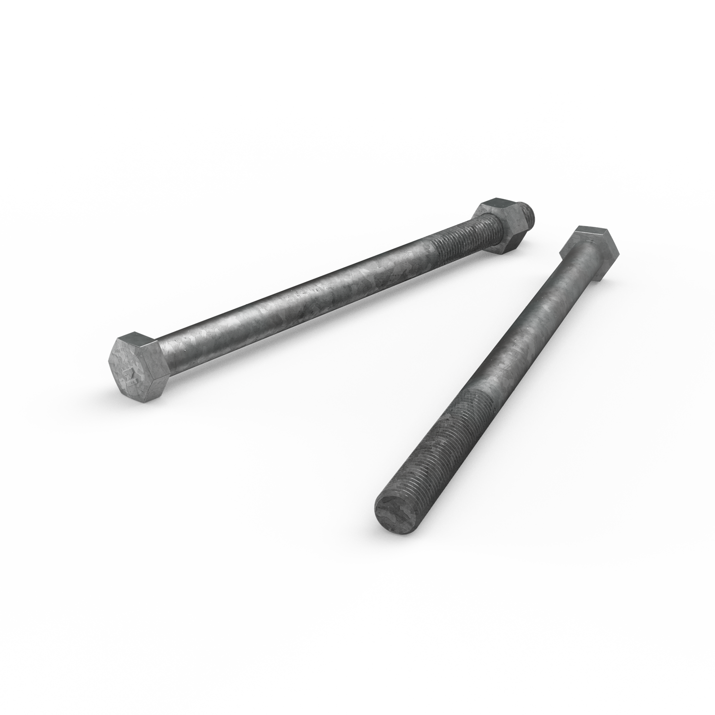 Zenith M16 x 250mm - Hot Dip Galvanised Hex Head Bolts & Nuts - 12 Pack