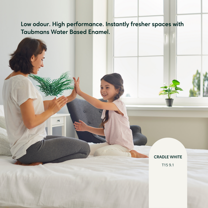 Taubmans White Gloss Water Based Enamel Paint - 1L