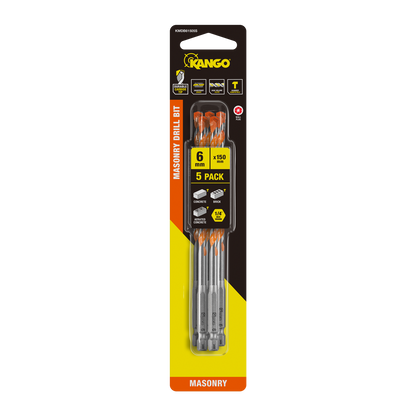 Kango Masonry Drill Bit - 6mm x 150mm - 5 Pack