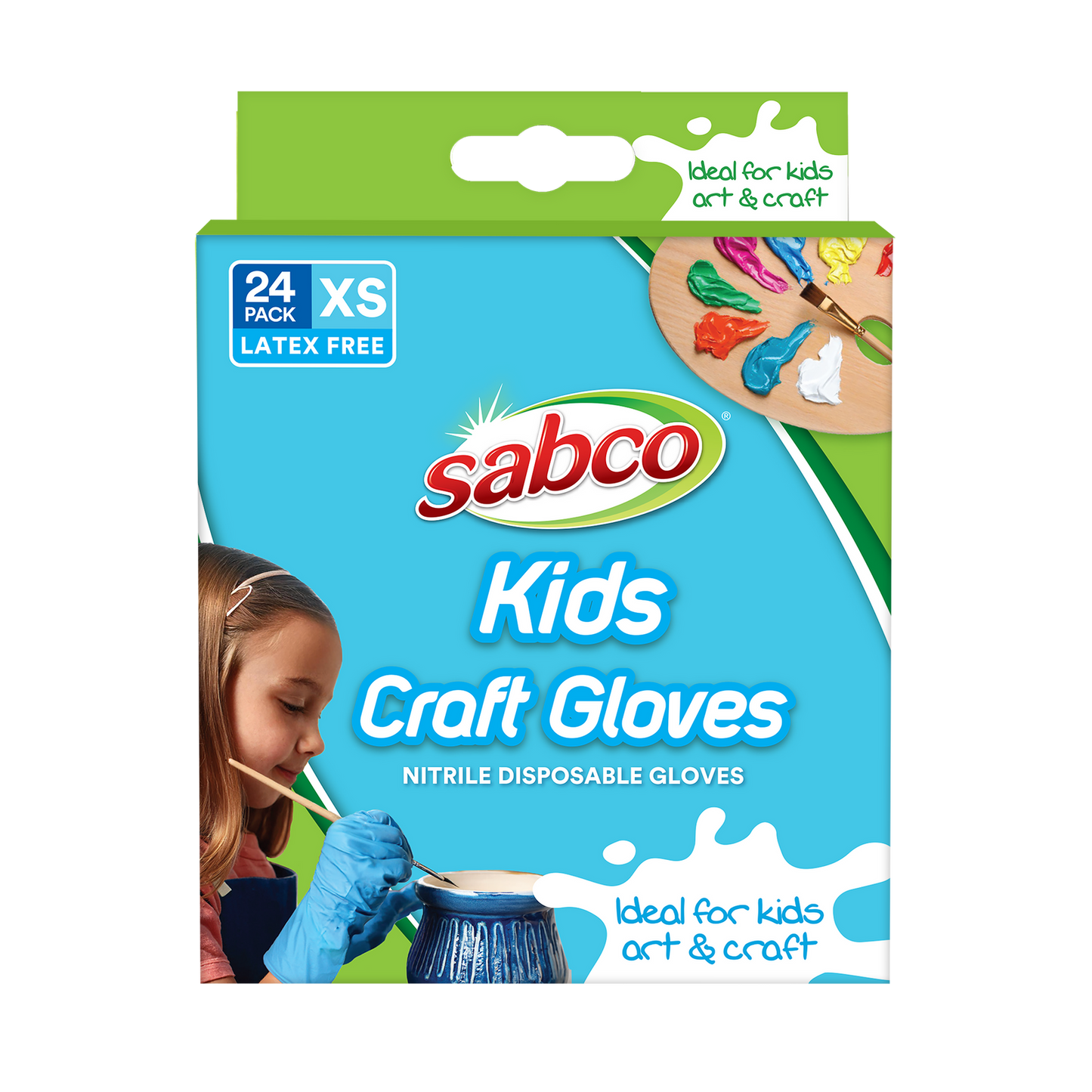 Sabco Kids Craft Gloves - XS - 115 x 125mm - 24 Pack