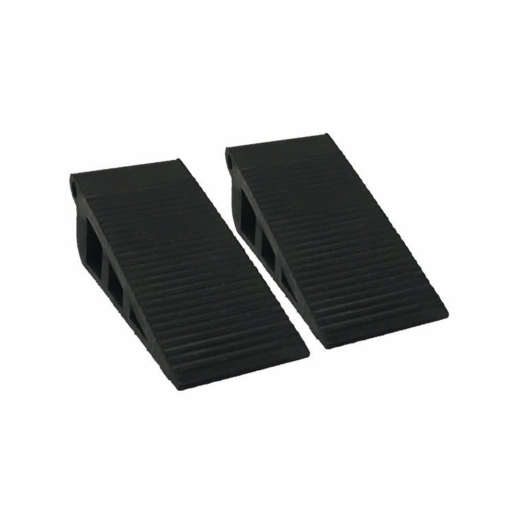 Adoored Black Medium Rubber Door Wedge 2 Pack