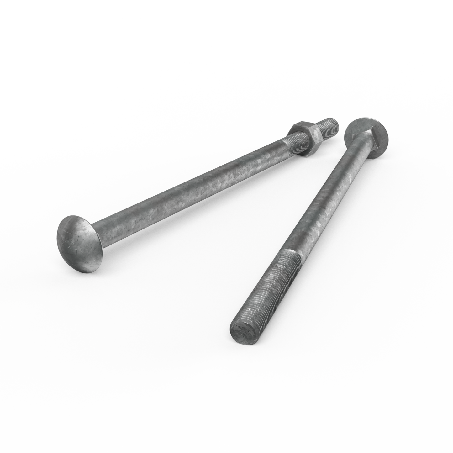 Zenith M16 x 300mm - Hot Dip Galvanised Cup Head Bolts & Nuts - 12 Pack
