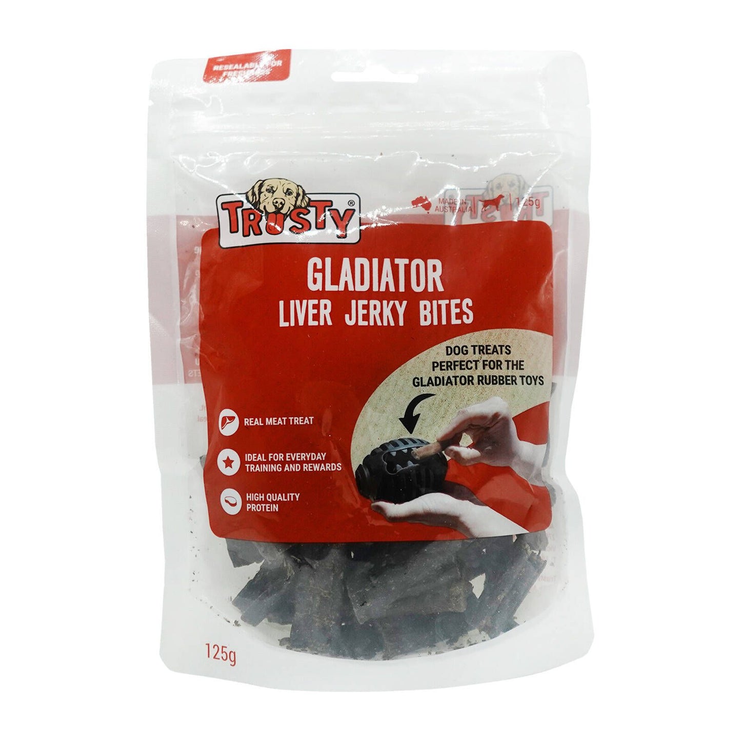 Trusty Gladiator Liver Jerky Bites - 125g