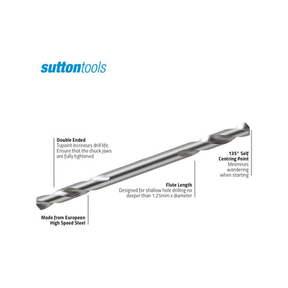 Sutton Tools Double Ended Panel Drill Bit - 1/8" - 2 Pack