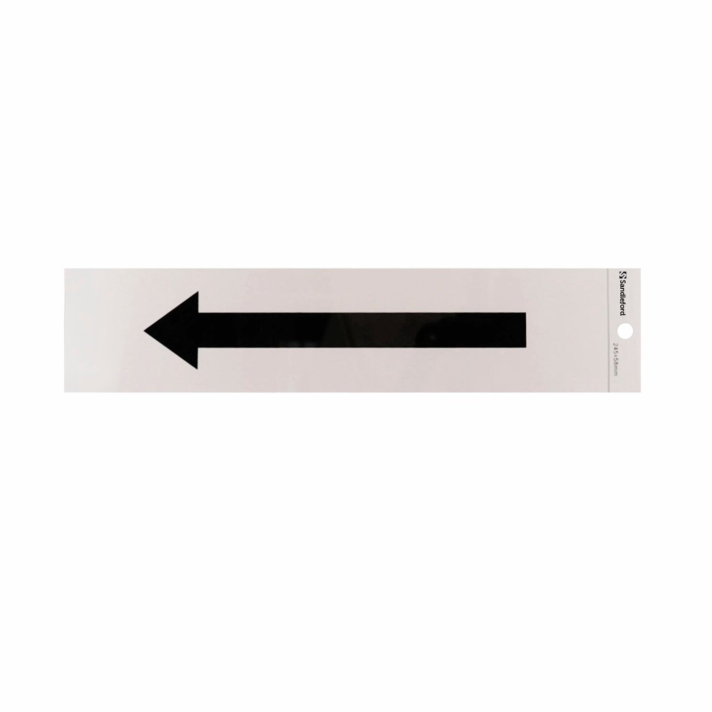 Sandleford Arrow Symbol Silver Self Adhesive Sign - 245 x 58mm