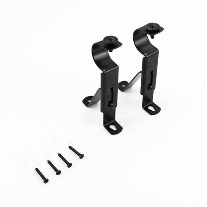 Windoware Black Adjustable Curtain Bracket - 25mm - 2 Pack