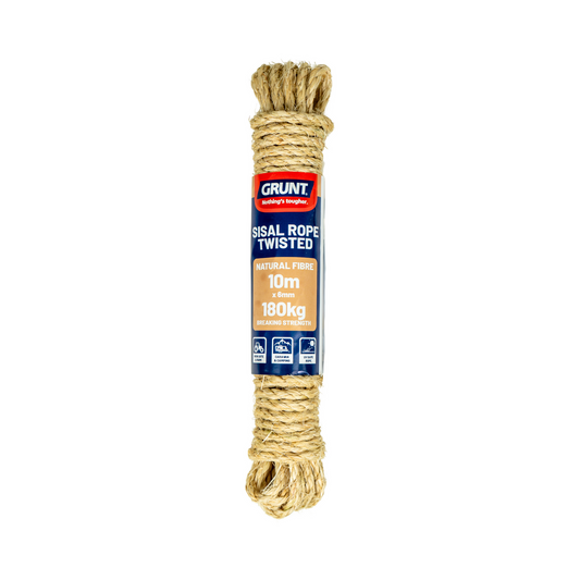 Grunt Sisal Twisted Rope - 6mm x 10m