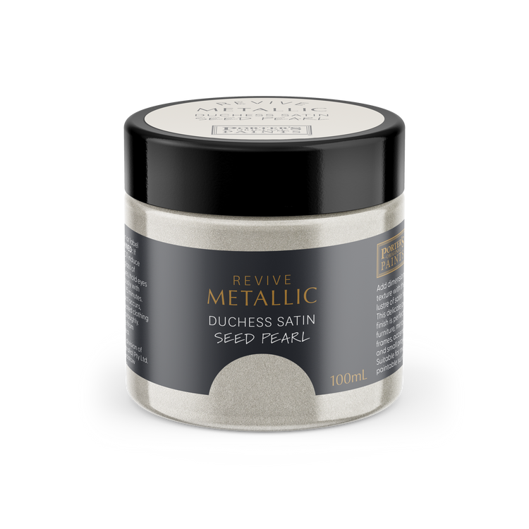 Porters Metallic Furniture Paint - 100ml - Seed Pearl