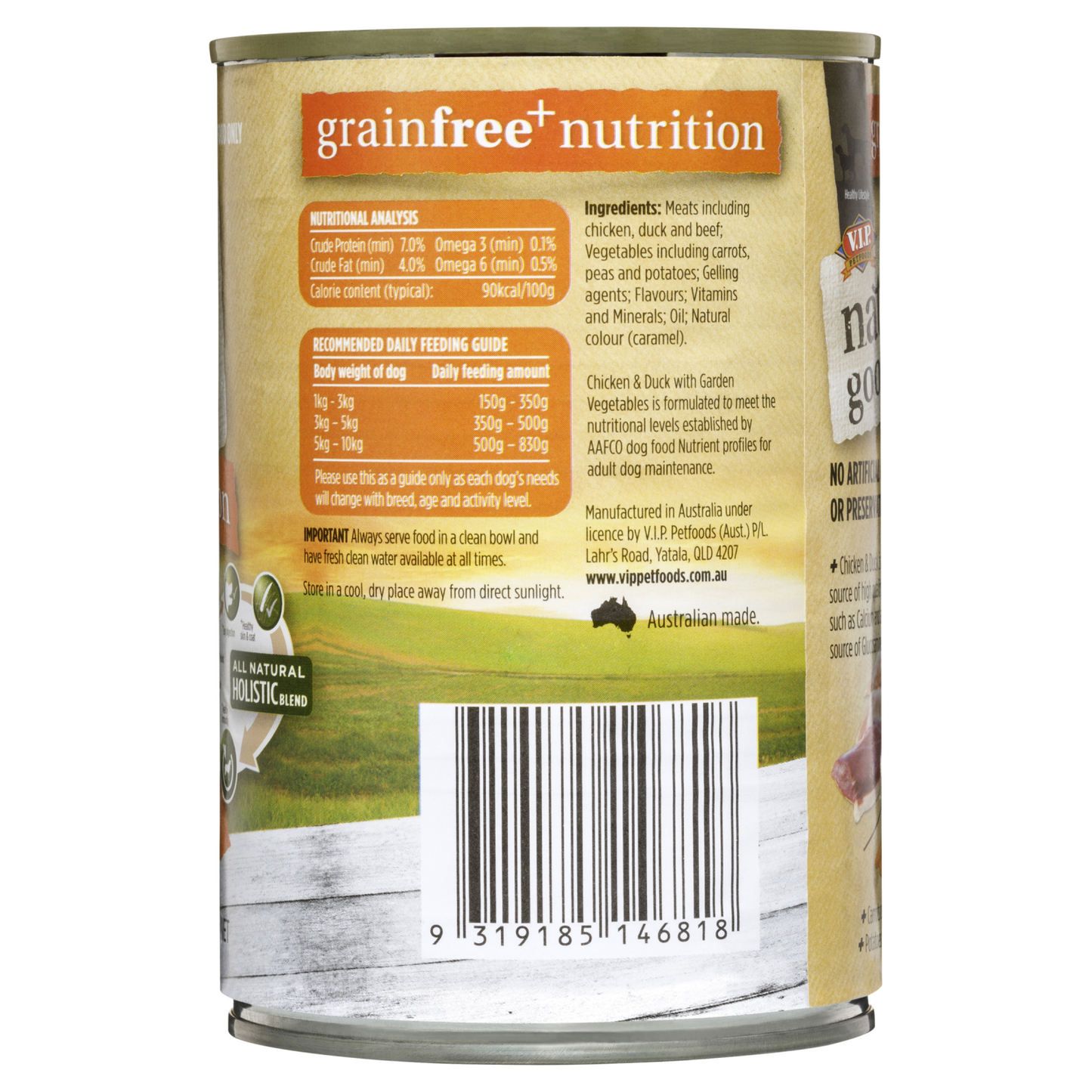 Natures Goodness Chicken Duck Wet Dog Food - 400g - 12 Pack