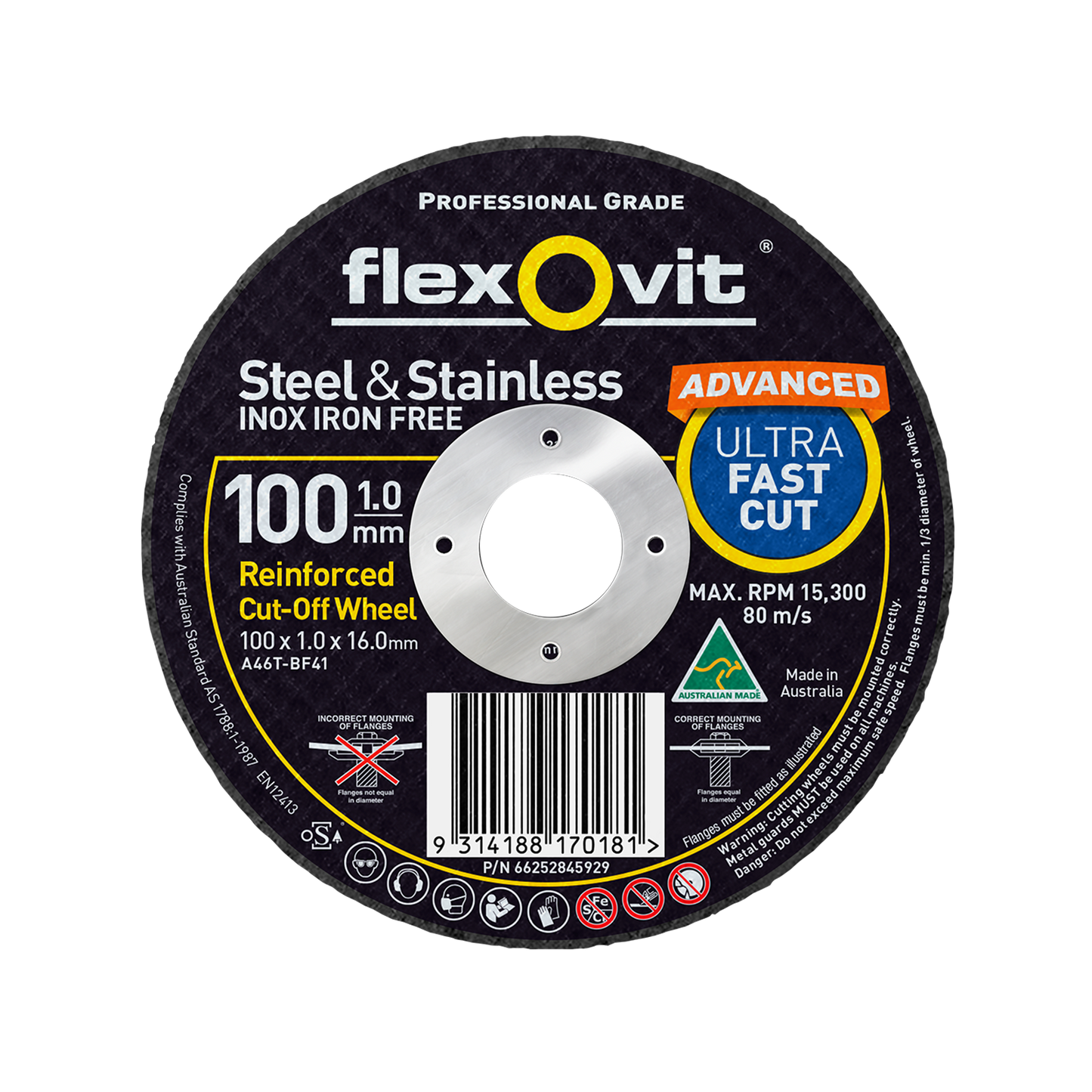 Flexovit Cut Off Wheel - 100mm x 1mm