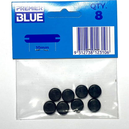 Premier Blue Blanking Grommet - 10mm - Black