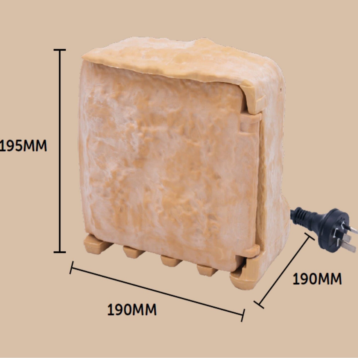 Click Power Garden Socket - 4 Outlet - 190mm - Stone Beige