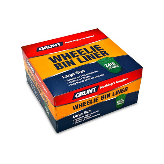 Grunt Wheelie Bin Liners - 240L - 20 Pack