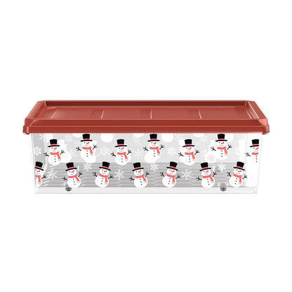 Flexi Storage Living Snowman Christmas Storage Box with Lid - 615mm