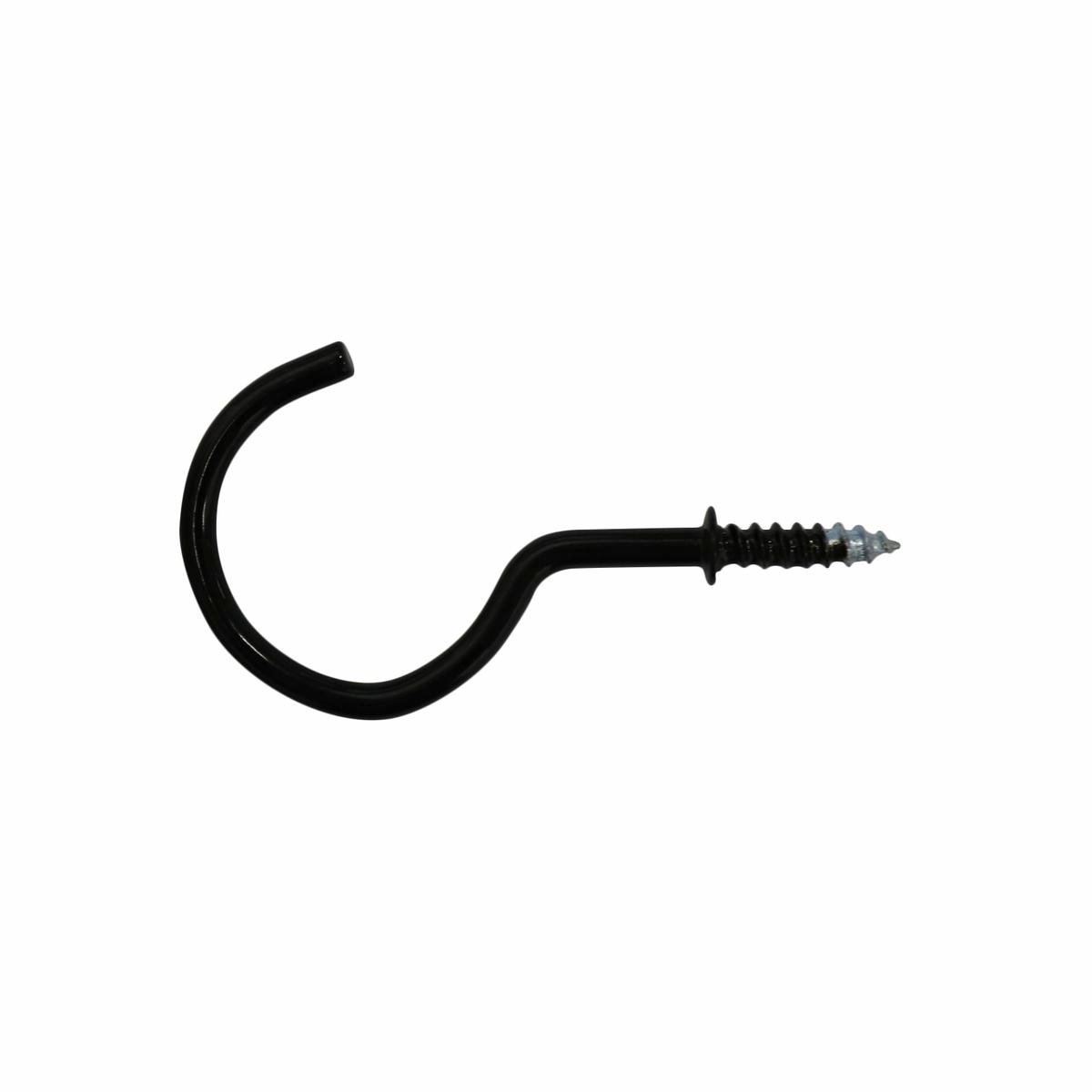 Everhang Cup Hook - 28mm - Steel - Black Finish - 10 Pack