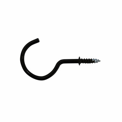 Everhang Cup Hook - 28mm - Steel - Black Finish - 10 Pack