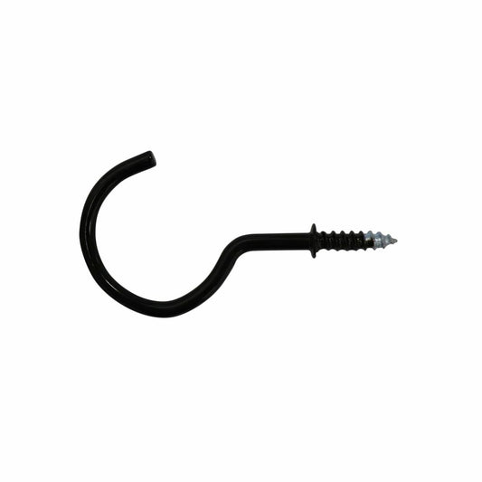 Everhang Cup Hook - 28mm - Steel - Black Finish - 10 Pack