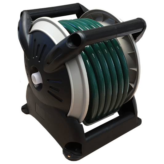 Holman Portable Garden Hose Cart 15m Plastic Space Saving Design