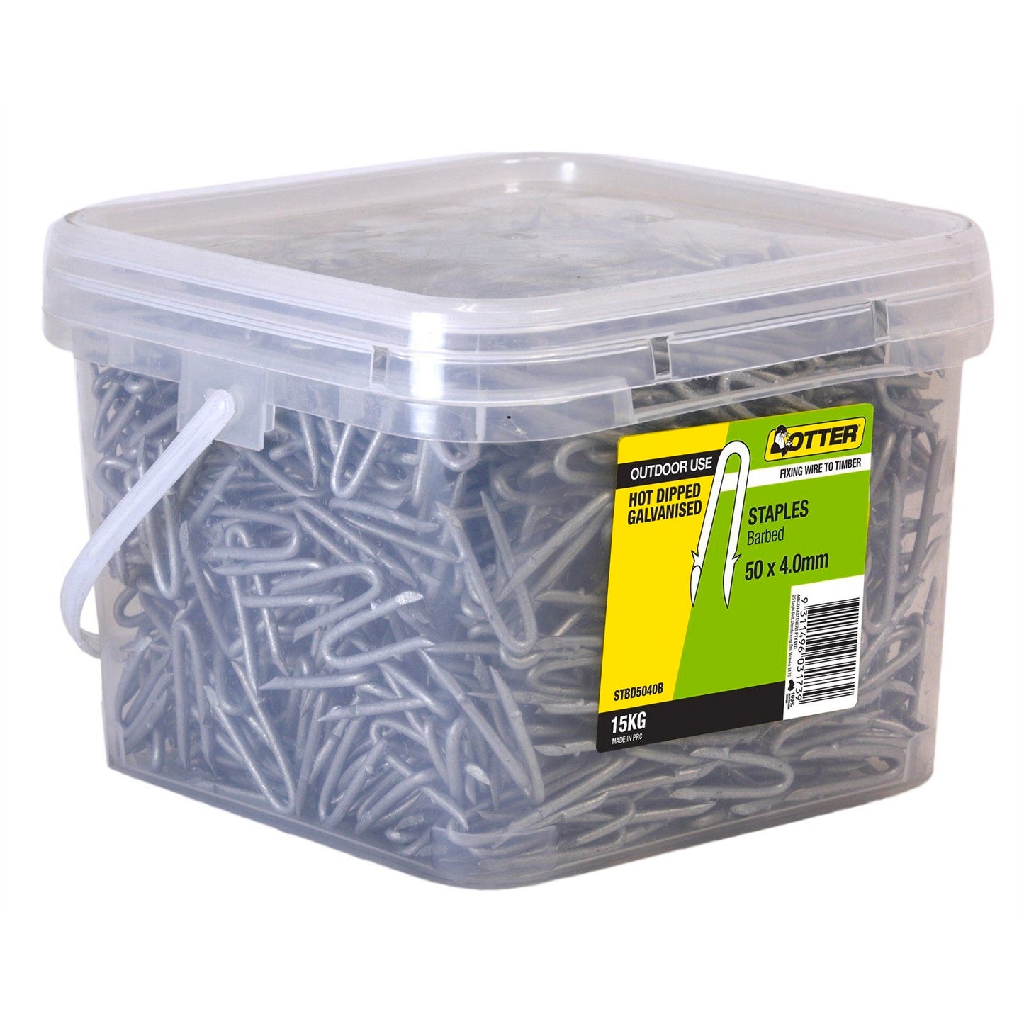 Otter Galvanised Staples - 50 x 4mm - 15kg