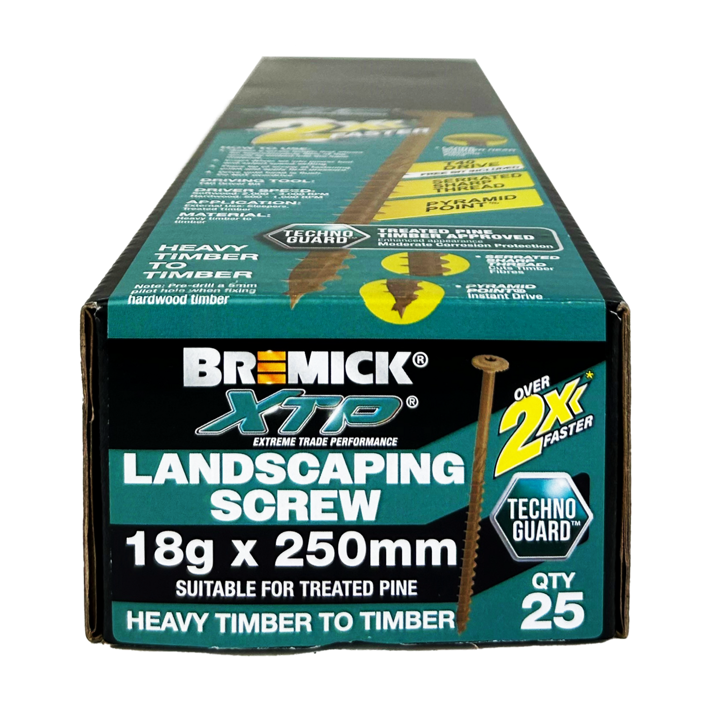 Bremick Xtp Landscape Screw - 18g x 250mm - 25 Pack