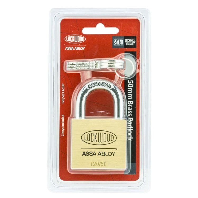 Lockwood 120 Series 50mm Solid Brass General Purpose Padlock