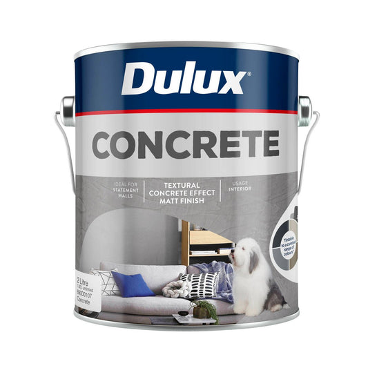 Dulux Concrete Design Effect Paint 2L Water Based Interior Use