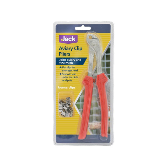 Jack Aviary Clip Pliers - 20 Clips - Steel - Soft Rubber Grip
