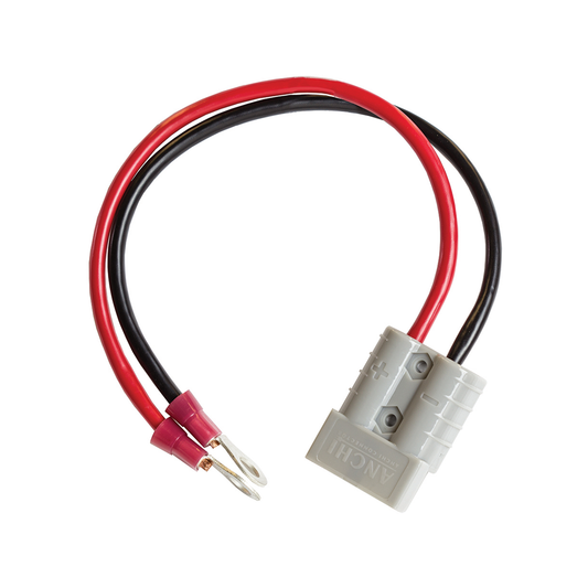 Kt Solar Hd Connector - 50A - 8mm Ring Terminals - 300mm - Grey